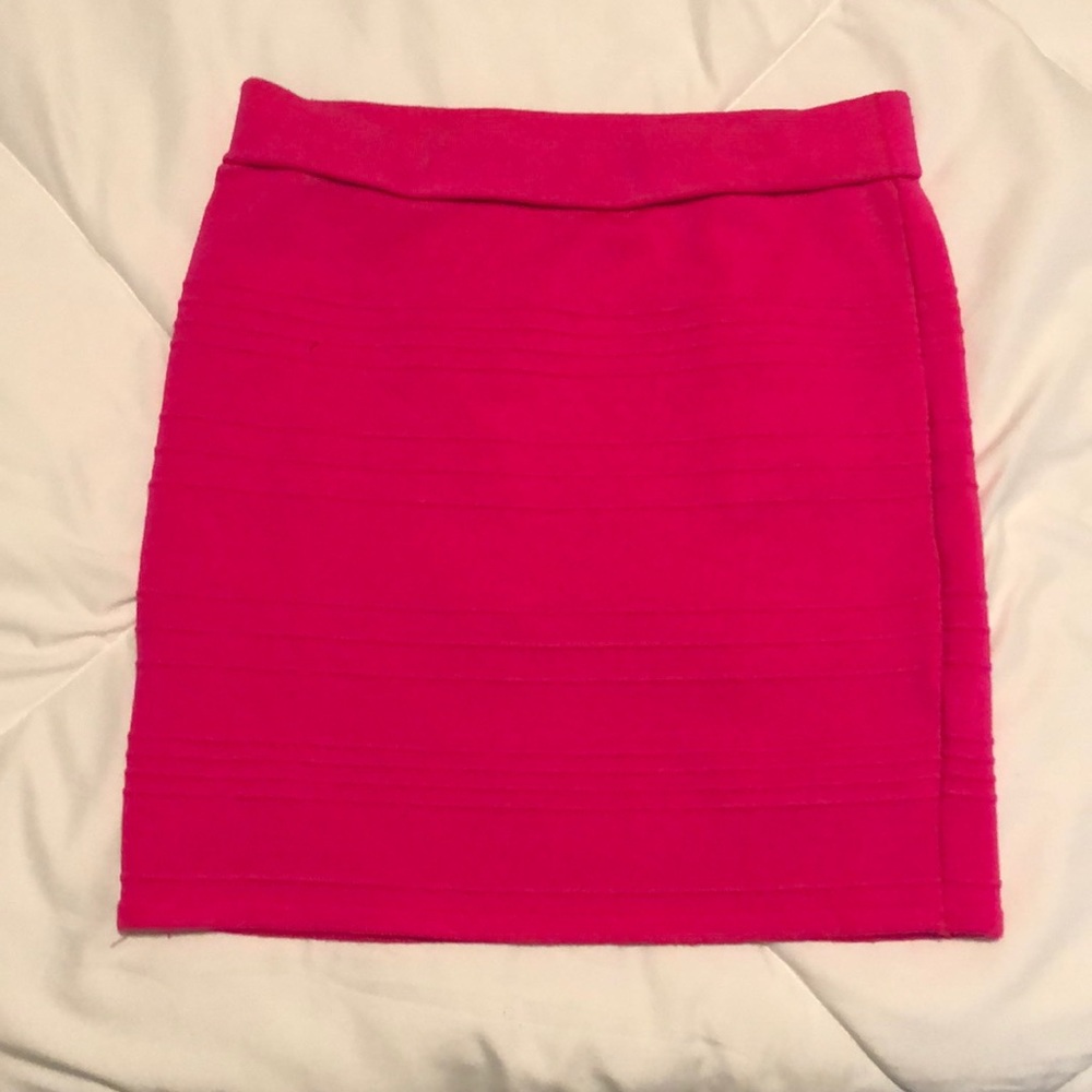 Hot pink mini skirt